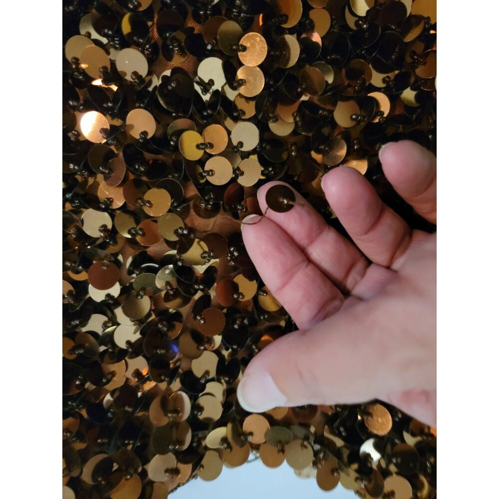 Bronze Sequin Shoulder Bag - Picture 6 of 10